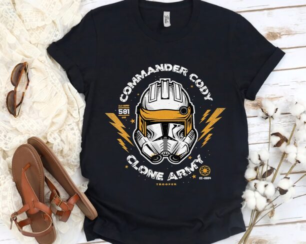 Star Wars Commander Cody Clone Army Head Shot Shirt
