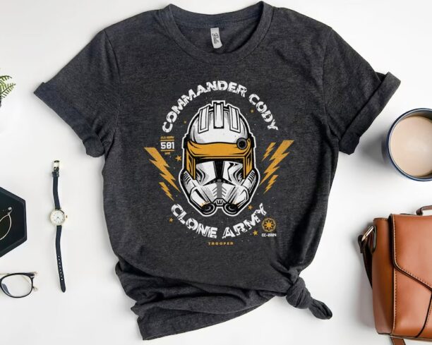 Star Wars Commander Cody Clone Army Head Shot Shirt