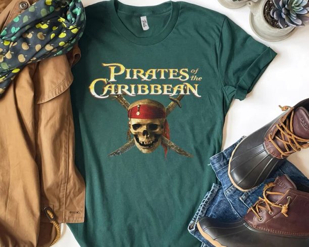 Disney Pirates of the Caribbean Skull and Swords Logo Shirt