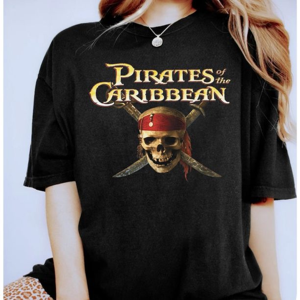 Disney Pirates of the Caribbean Skull and Swords Logo Shirt