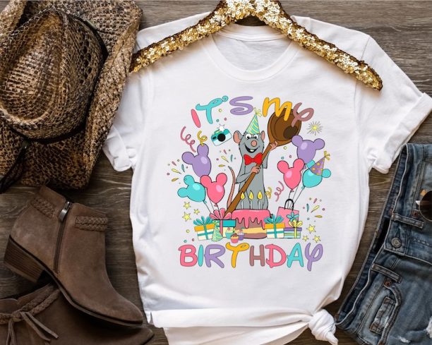 Disney Pixar Ratatouille Remy Little Chef It's My Birthday Presents Shirt