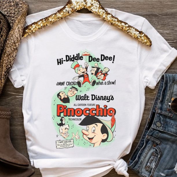 Disney Pinocchio Vintage Comics Book Poster Shirt