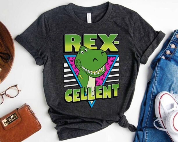 Disney Pixar Toy Story 4 Retro Rex-cellent Portrait Valentine's Day Shirt