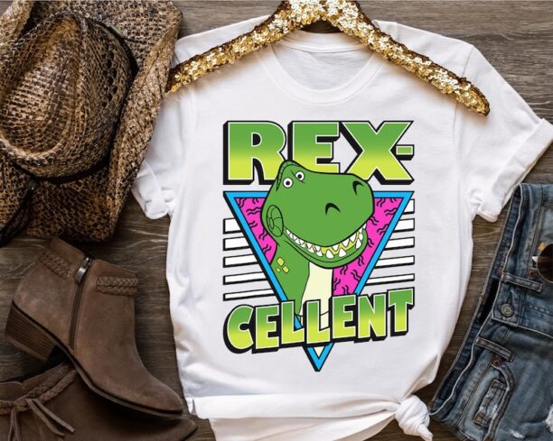 Disney Pixar Toy Story 4 Retro Rex-cellent Portrait Valentine's Day Shirt