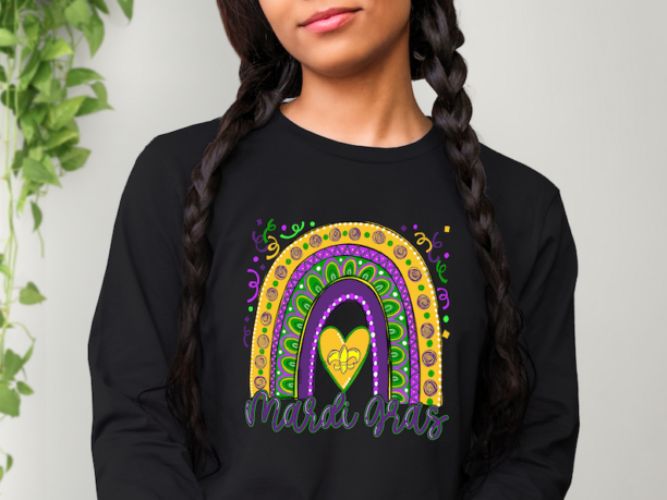 Mardi Gras Love Hearts Shirt,Mardi Gras Shirt,Fat Tuesday Shirt,Flower de luce Shirt,Louisiana Shirt