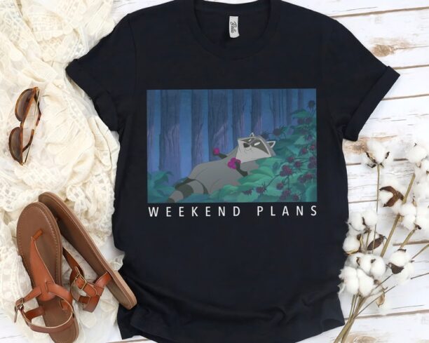 Disney Pocahontas Meeko Raccoon Weekend Plans T-shirt