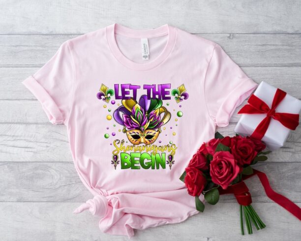 Let The Shenanigans Begin shirt, Mardi Gras shirt, Purple Green Gold mardi Gras ,Mardi Gras Celebration Shirt