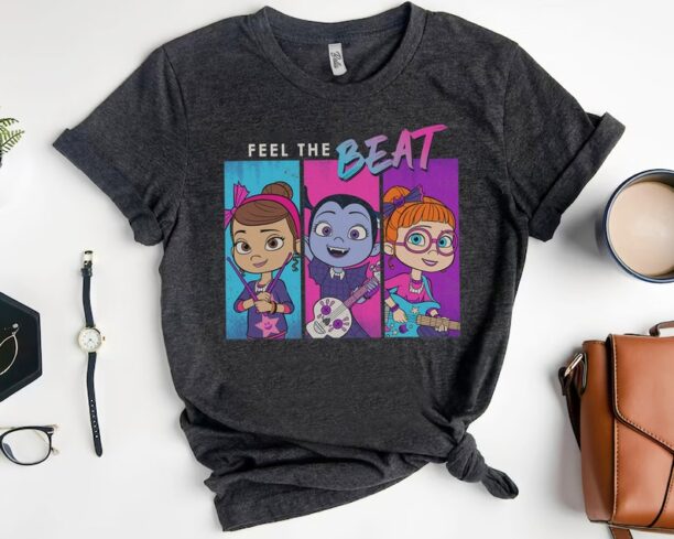 Disney Vampirina Scream Girls Band Feel The Beat Retro T-shirt