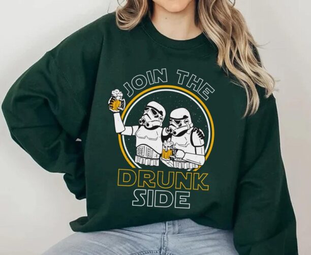 Retro Stormtrooper Join To The Drunk Side Shirt / Funny Star Wars Drinking Beer Tee / Disneyland Galaxy's Edge Trip /