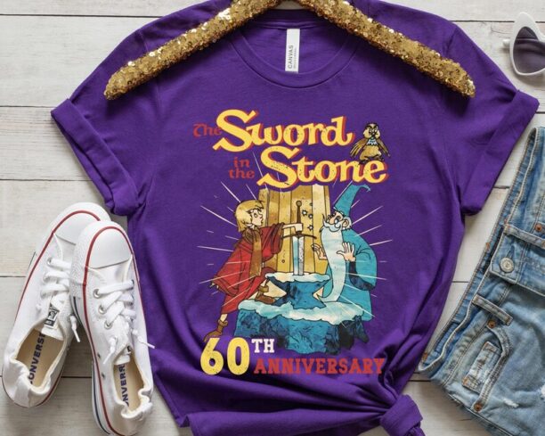 Retro Sword In The Stone 60Th Anniversary 60 Years 1963 2023 Shirt / Walt Disney World T-shirt / Disneyland Family Trip