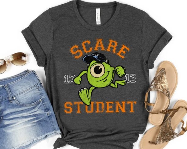 Retro Disney Pixar Monsters University Mike Wazowski Student Shirt