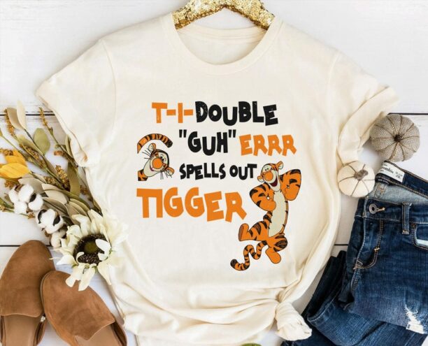 Funny Tigger Spell Name Shirt / Winnie The Pooh T-shirt / Walt Disney World Tee / Disneyland Family Vacation Trip / Cute