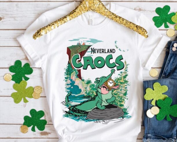 Tick-Tock the Crocodile Neverland Shirt / Peter Pan T-shirt / Walt Disney World Tee / Disneyland Family Vacation Trip /