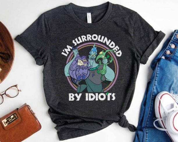 Retro Disney Hercules Villains Hades Surrounded By Idiots Shirt