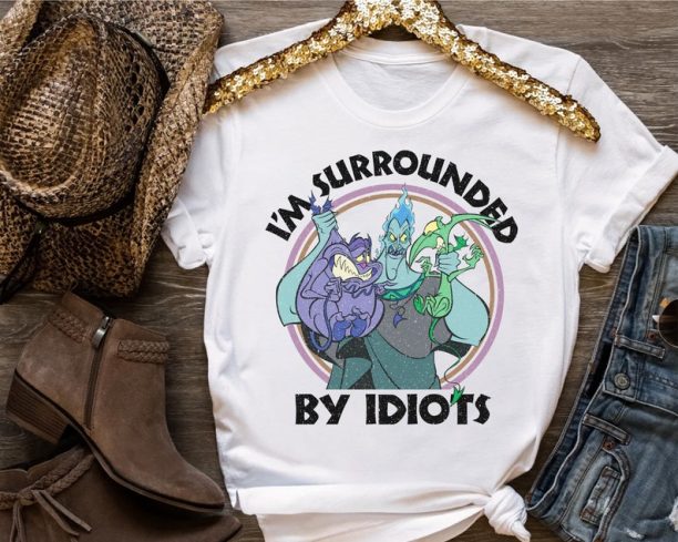 Retro Disney Hercules Villains Hades Surrounded By Idiots Shirt