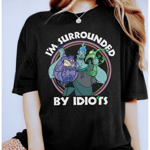 Retro Disney Hercules Villains Hades Surrounded By Idiots Shirt