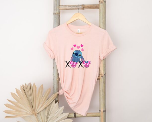 Stitch Valentines T-shirt, Stitch Cute Valentines Shirt, Stitch Funny Valentines Shirt, Stitch XoXo valentines Shirt.