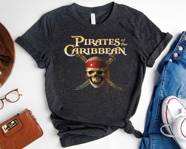 Disney Pirates of the Caribbean Skull and Swords Logo Shirt