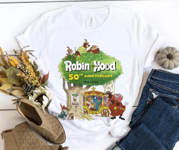 Robin Hood 50th Anniversary 1973 2023 Shirt / Retro Disney Robin Hood 50 Years Tee / Walt Disney World / Disneyland