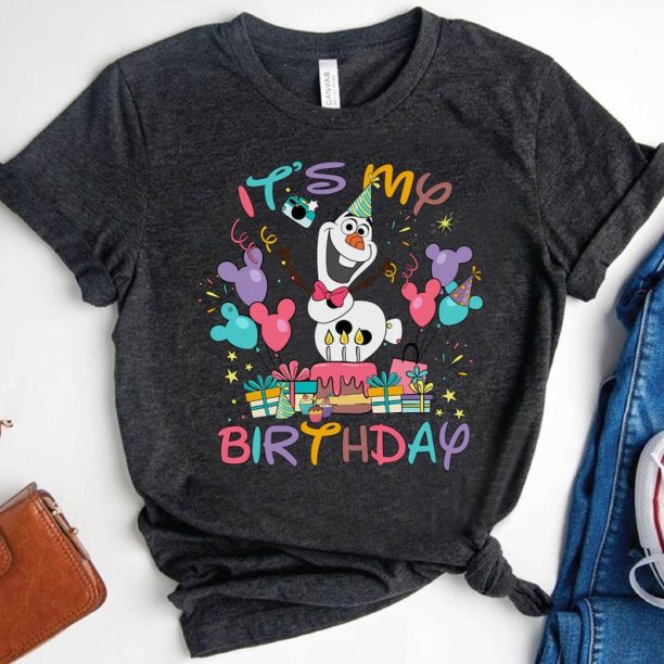 Disney Frozen Characters Olaf Custom Presents It's My Birthday Shirt