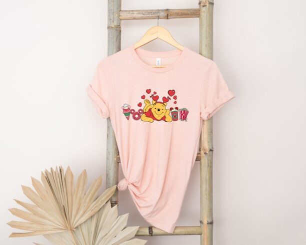 Valentine's Day Winnie the Pooh Shirt,Winnie the Pooh Snacks Valentines Shirt, Disney Valentines Shirt, Valentines Gift.