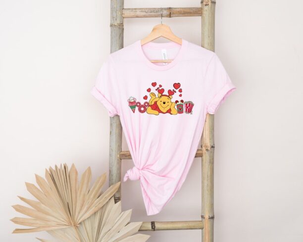 Valentine's Day Winnie the Pooh Shirt,Winnie the Pooh Snacks Valentines Shirt, Disney Valentines Shirt, Valentines Gift.