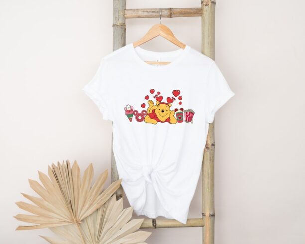 Valentine's Day Winnie the Pooh Shirt,Winnie the Pooh Snacks Valentines Shirt, Disney Valentines Shirt, Valentines Gift.