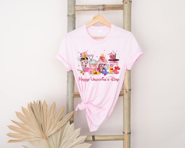 Winnie the Pooh Valentine Latte Shirt,Winnie the Pooh Valentine Coffee Shirt, Pooh Bear Valentine Shirt