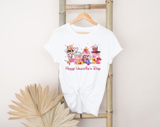 Winnie the Pooh Valentine Latte Shirt,Winnie the Pooh Valentine Coffee Shirt, Pooh Bear Valentine Shirt