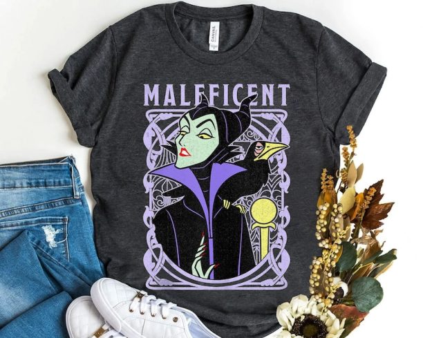 Vintage Disney Villains Sleeping Beauty Maleficent Old School Poster Shirt