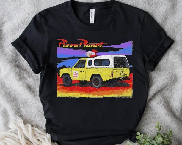 Disney Pixar Toy Story Pizza Planet Truck Distressed Retro Shirt