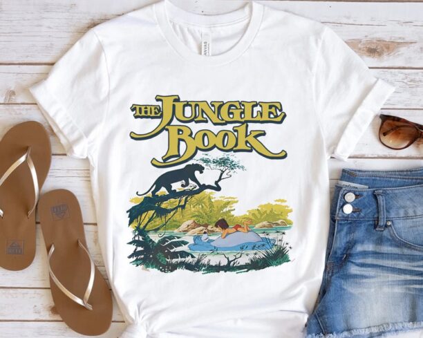 Disney The Jungle Book Mowgli Baloo Bagheera Comic Retro Shirt