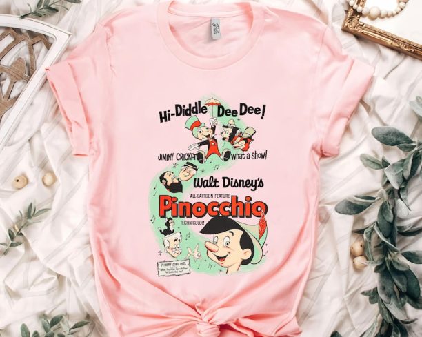 Disney Pinocchio Vintage Comics Book Poster Shirt