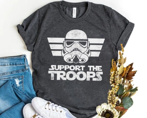 Funny Star Wars Retro Support The Troops StormTrooper Shirt