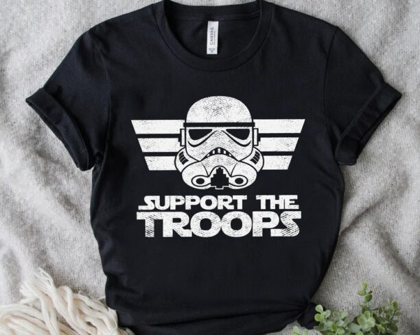 Funny Star Wars Retro Support The Troops StormTrooper Shirt