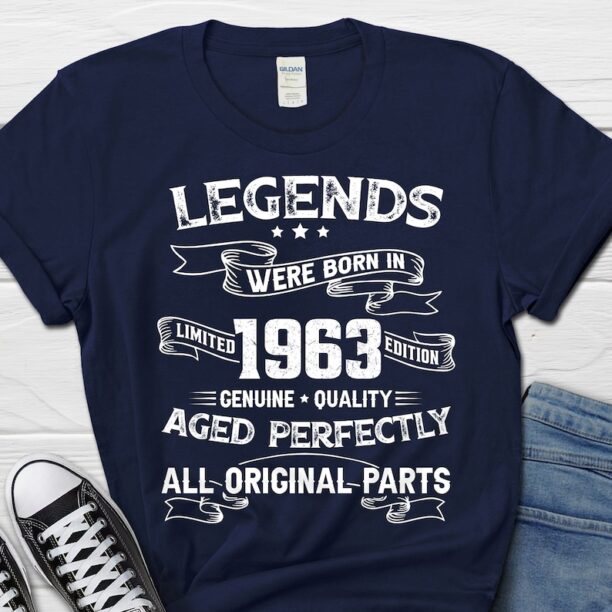 60th Birthday Gift, Legends Were Born In 1963 Shirt, Birthday Gift for Men, Husband Birthday Tee, Turning 60 Gift