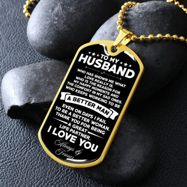 Soulmate To My Husband Dog Tag Necklace, Anniversary Dog Tag Necklace, Gift For Husband Love, Valentines for Him