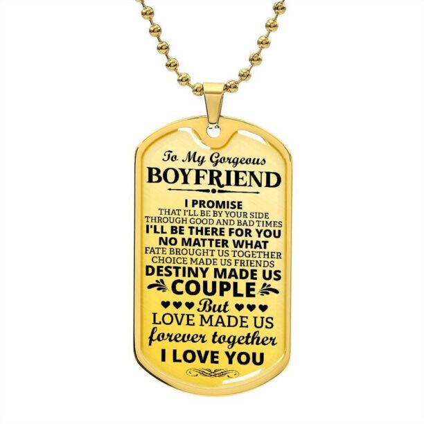 Soulmate Boyfriend Dog Tag Necklace, Anniversary Dog Tag Necklace, Gift For Soulmate Love, Valentines for Him