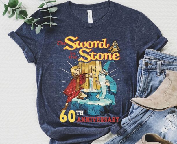 Retro Sword In The Stone 60Th Anniversary 60 Years 1963 2023 Shirt / Walt Disney World T-shirt / Disneyland Family Trip