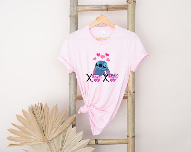 Stitch Valentines T-shirt, Stitch Cute Valentines Shirt, Stitch Funny Valentines Shirt, Stitch XoXo valentines Shirt.