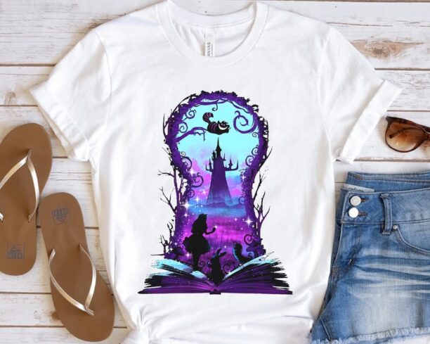 Retro Disney Alice In Wonderland Characters Cheshire Hatter Shirt