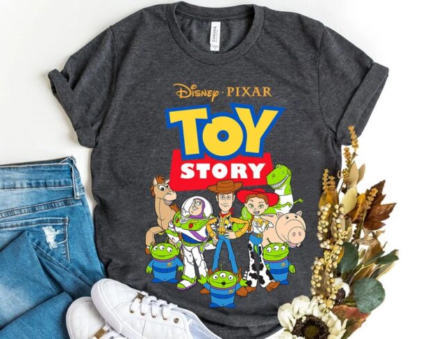 Retro Disney Pixar Toy Story Vintage Group Portrait Logo Shirt