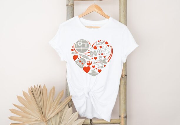 Star Wars Heart shirt, Star Wars Valentines Day Shirt, Disneyland Shirt, DisneyWorld Shirts, Star Wars Shirt