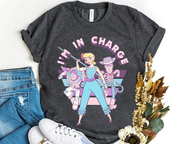 Retro Vintage Disney Pixar Toy Story Bo Peep I'm In Charge Shirt