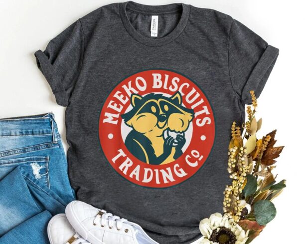 Disney Pocahontas Cute Meeko Biscuits Traking CO. Shirt