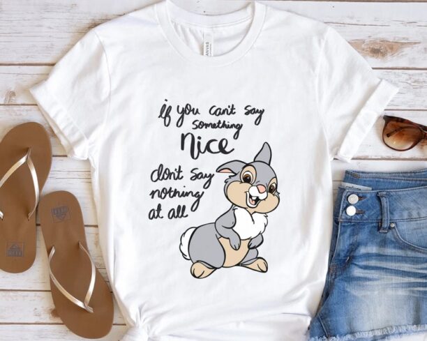 Disney Bambi Characters Cute Thumper Retro T-shirt