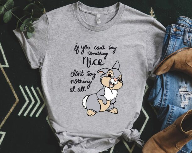 Disney Bambi Characters Cute Thumper Retro T-shirt