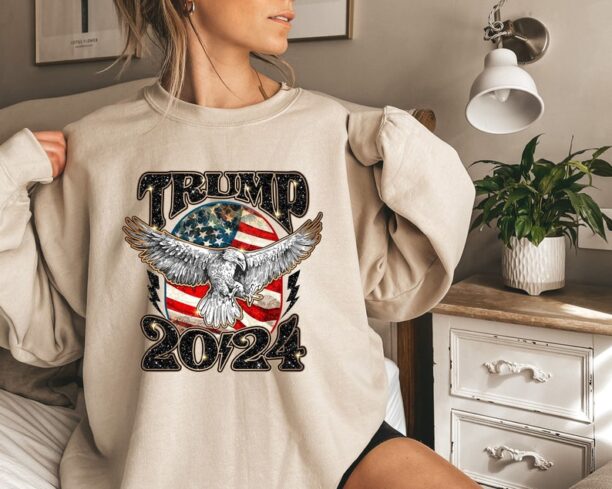 Trump 2024 MAGA Distressed Unisex Sweatshirt,MAGA Shirt,Donald Trump 2024, Republican Shirt, Republican Gift