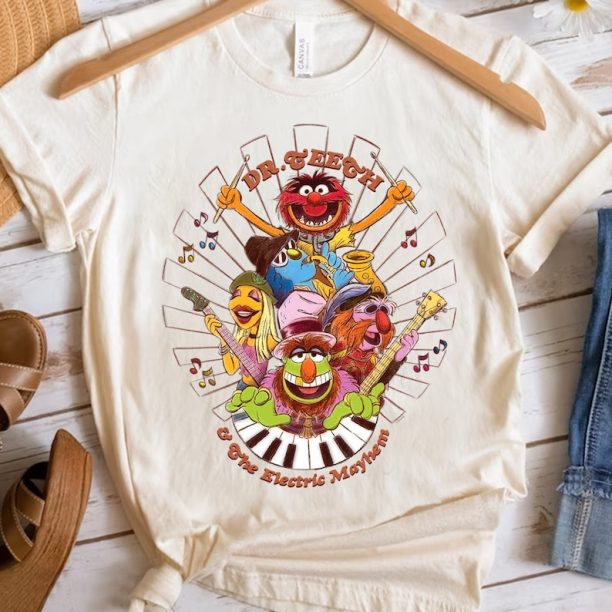 Disney The Muppets Show Dr Teeth & Electric Mayhem Keyboard Band Retro Shirt