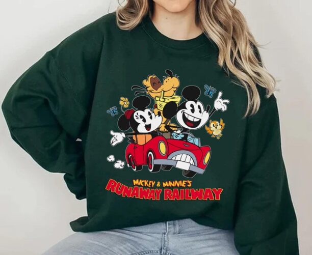 Retro Runaway Railway Mickey Minnie Pluto Chuuby Shirt / Disneyland Park T-shirt / Walt Disney World Tee / Disneyland